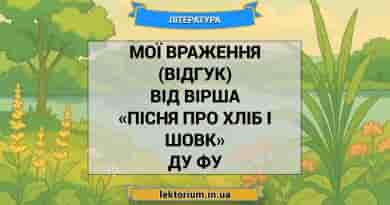 Мої враження (відгук) від вірша «Пісня про хліб і шовк» Ду Фу