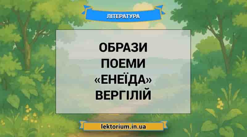 Образи поеми «Енеїда» Вергілій