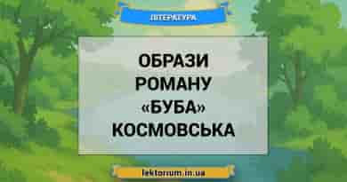 Образи роману «Буба» Космовська