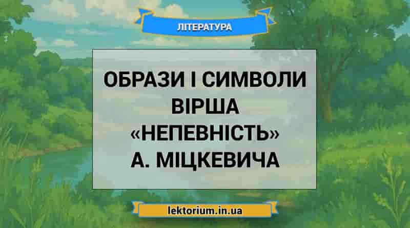 Образи і символи вірша «Непевність» А. Міцкевича
