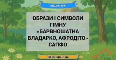Образи і символи гімну «Барвношатна владарко, Афродіто» Сапфо