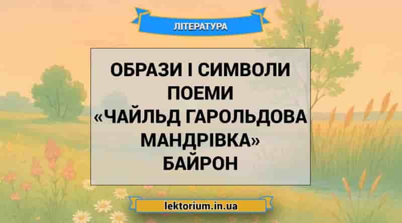 Образи і символи поеми «Чайльд Гарольдова мандрівка» Байрон
