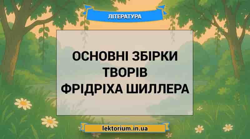 Основні збірки творів Фрідріха Шиллера