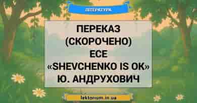 Переказ (скорочено) есе «Shevchenko is OK» Ю. Андрухович