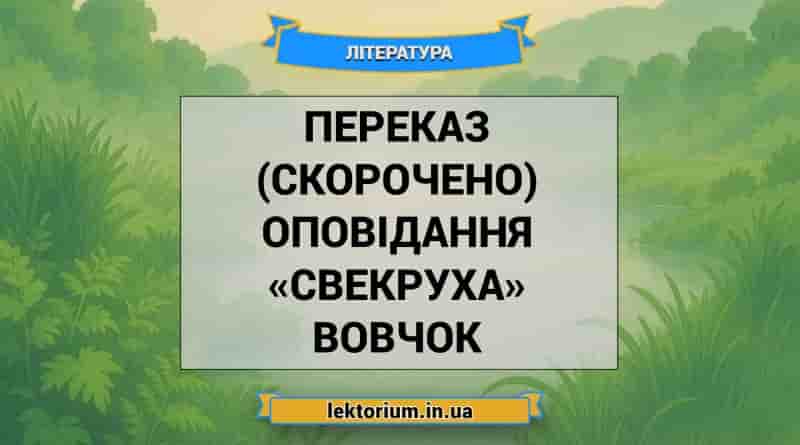 Переказ (скорочено) оповідання «Свекруха» Вовчок