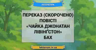 Переказ (скорочено) повісті «Чайка Джонатан Лівінґстон» Бах
