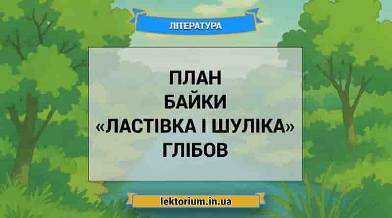 План байки «Ластівка і Шуліка» Глібов