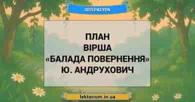 План вірша «Балада повернення» Ю. Андрухович