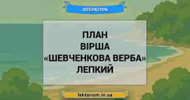 План вірша «Шевченкова верба» Лепкий