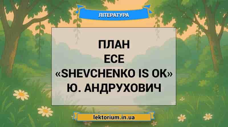 План есе «Shevchenko is OK» Ю. Андрухович