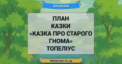 План казки «Казка про старого гнома» Топеліус