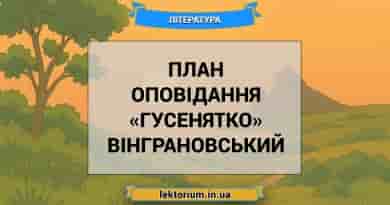 План оповідання «Гусенятко» Вінграновський