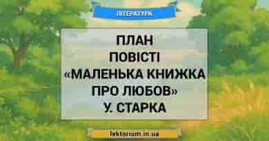 План повісті «Маленька книжка про любов» У. Старка