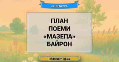 План поеми «Мазепа» Байрон