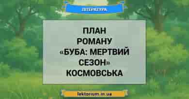 План роману «Буба_ мертвий сезон» Космовська