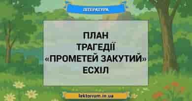План трагедії «Прометей закутий» Есхіл