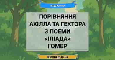 Порівняння Ахілла та Гектора з поеми «Іліада» Гомер