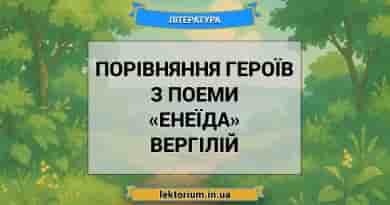 Порівняння героїв з поеми «Енеїда» Вергілій
