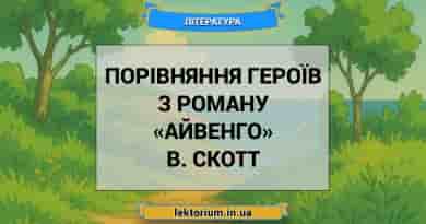 Порівняння героїв з роману «Айвенго» В. Скотт