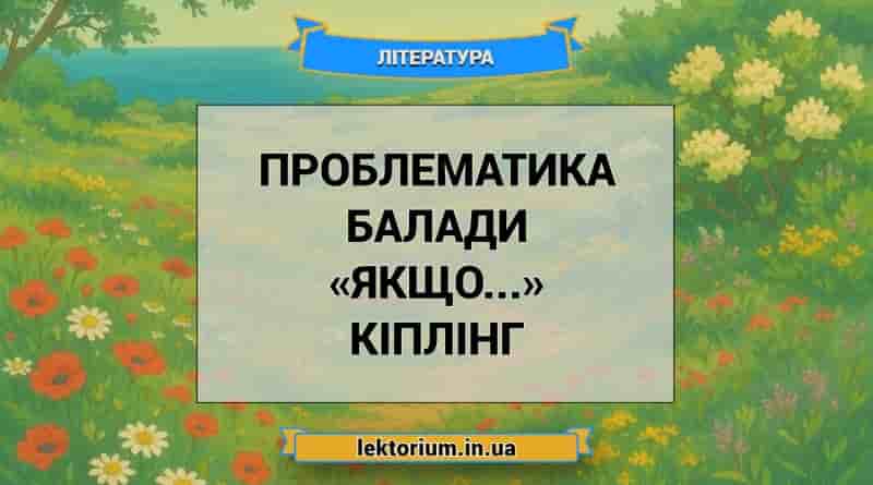 Проблематика балади «Якщо...» Кіплінг