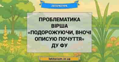 Проблематика вірша «Подорожуючи, вночі описую почуття» Ду Фу