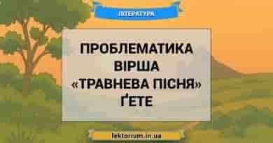 Проблематика вірша «Травнева пісня» Ґете