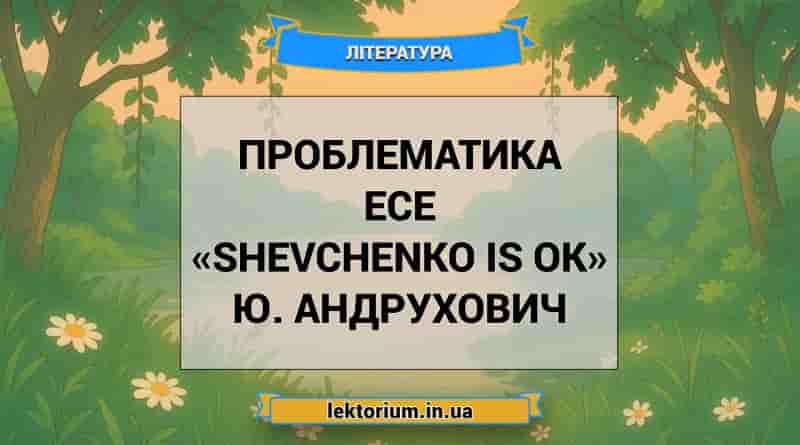 Проблематика есе «Shevchenko is OK» Ю. Андрухович