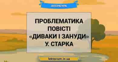 Проблематика повісті «Диваки і зануди» У. Старка