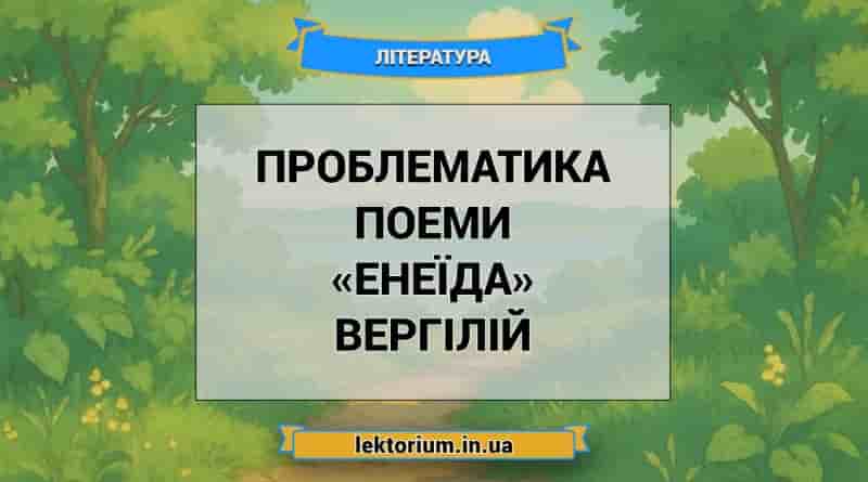 Проблематика поеми «Енеїда» Вергілій