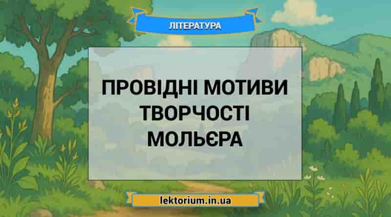 Провідні мотиви творчості Мольєра
