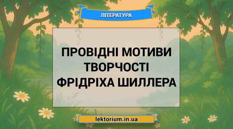 Провідні мотиви творчості Фрідріха Шиллера