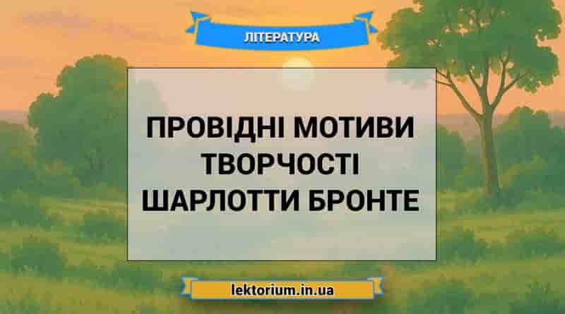 Провідні мотиви творчості Шарлотти Бронте