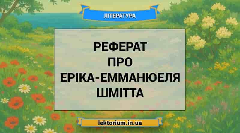 Реферат про Еріка-Емманюеля Шмітта