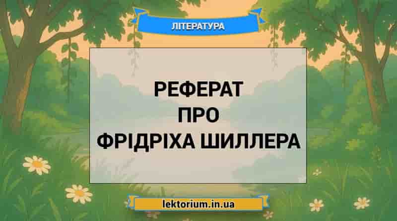 Реферат про Фрідріха Шиллера