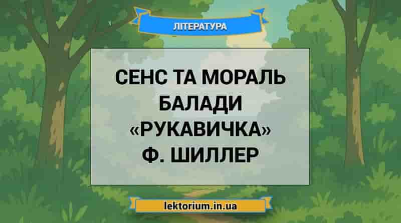 Сенс та мораль балади «Рукавичка» Ф. Шиллер