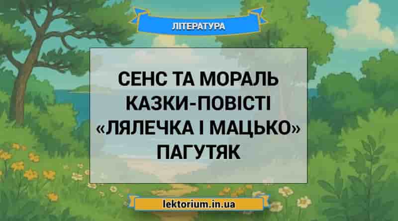 Сенс та мораль казки-повісті «Лялечка і Мацько» Пагутяк