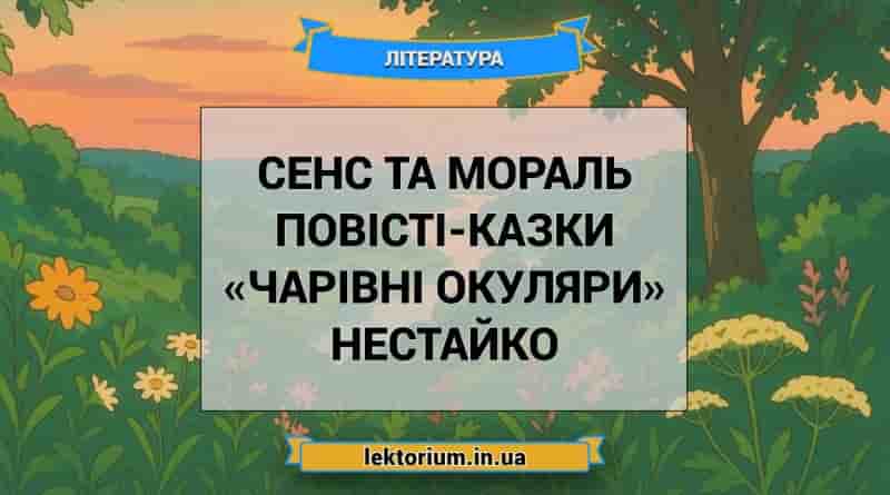 Сенс та мораль повісті-казки «Чарівні окуляри» Нестайко