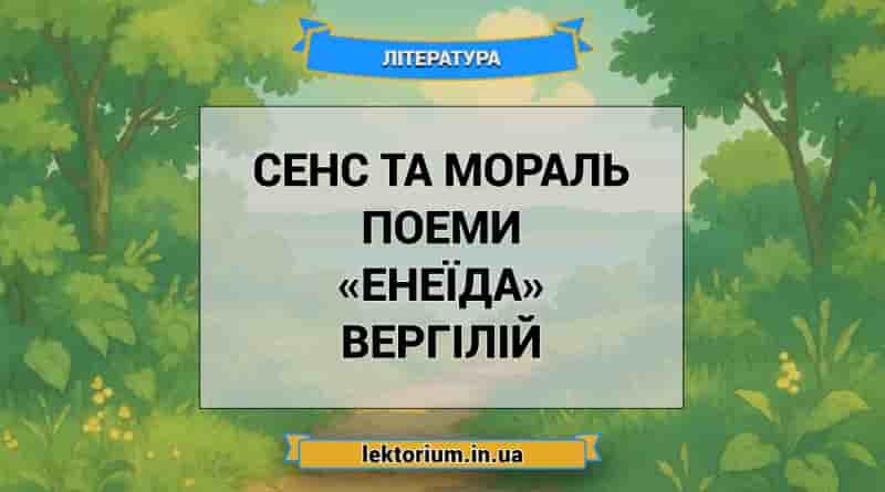 Сенс та мораль поеми «Енеїда» Вергілій