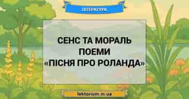 Сенс та мораль поеми «Пісня про Роланда»