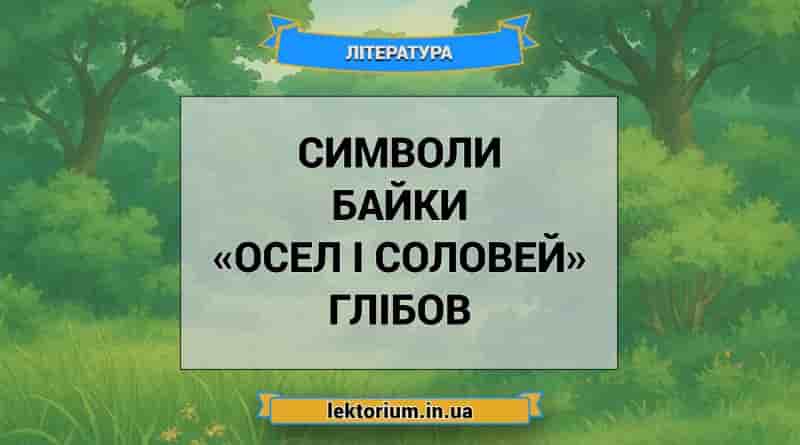 Символи байки «Осел і соловей» Глібов