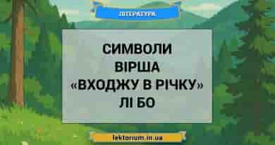 Символи вірша «Входжу в річку» Лі Бо
