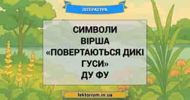 Символи вірша «Повертаються дикі гуси» Ду Фу