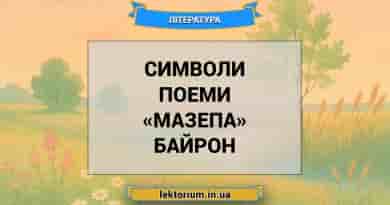 Символи поеми «Мазепа» Байрон