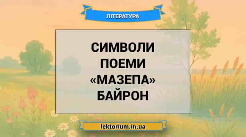 Символи поеми «Мазепа» Байрон