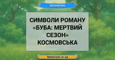 Символи роману «Буба_ мертвий сезон» Космовська
