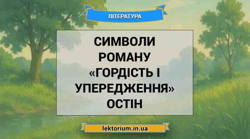 Символи роману «Гордість і упередження» Остін