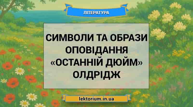 Символи та образи оповідання «Останній дюйм» Олдрідж