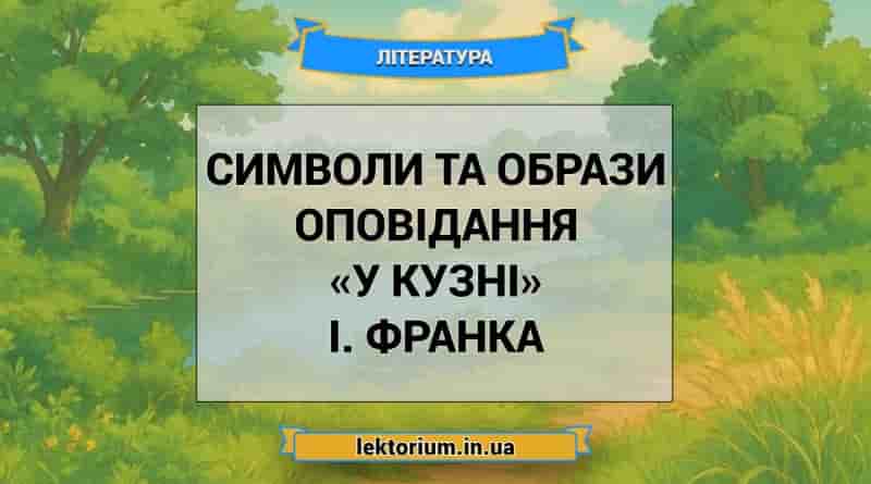 Символи та образи оповідання «У кузні» І. Франка