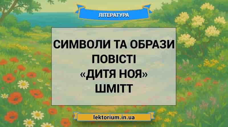 Символи та образи повісті «Дитя Ноя» Шмітт