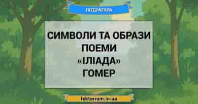 Символи та образи поеми «Іліада» Гомер